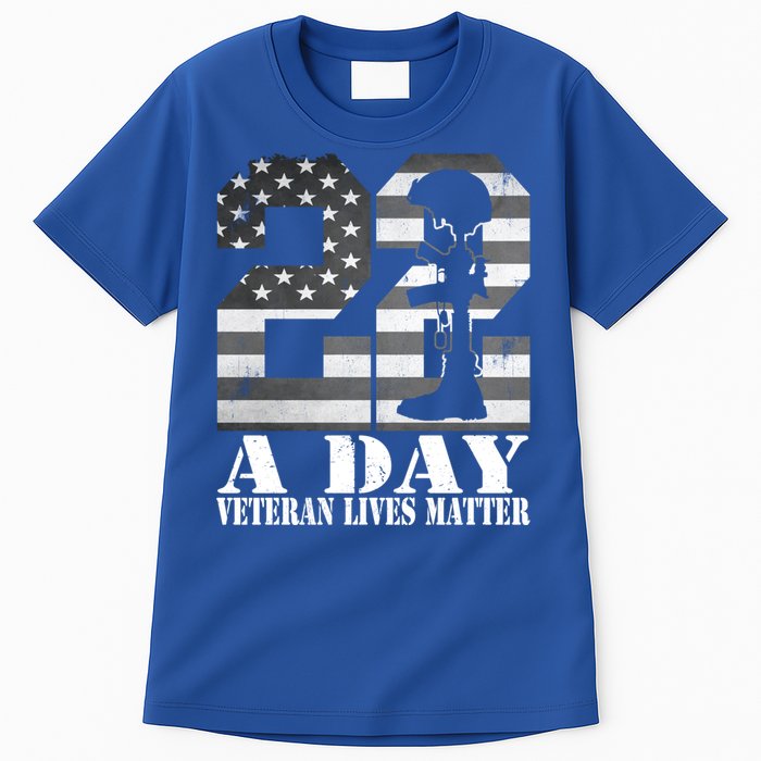 22 A Day Veteran Lives Matter American Flag Military Veteran Great Gift Tall T-Shirt