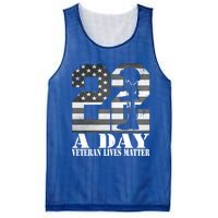 22 A Day Veteran Lives Matter American Flag Military Veteran Great Gift Mesh Reversible Basketball Jersey Tank