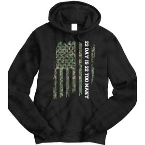 22 A Day Veteran Lives Matter Army Suicide Awareness Tie Dye Hoodie