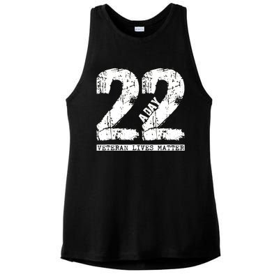 22 A Day Veteran 22 A Day Veteran Suicide Ladies PosiCharge Tri-Blend Wicking Tank