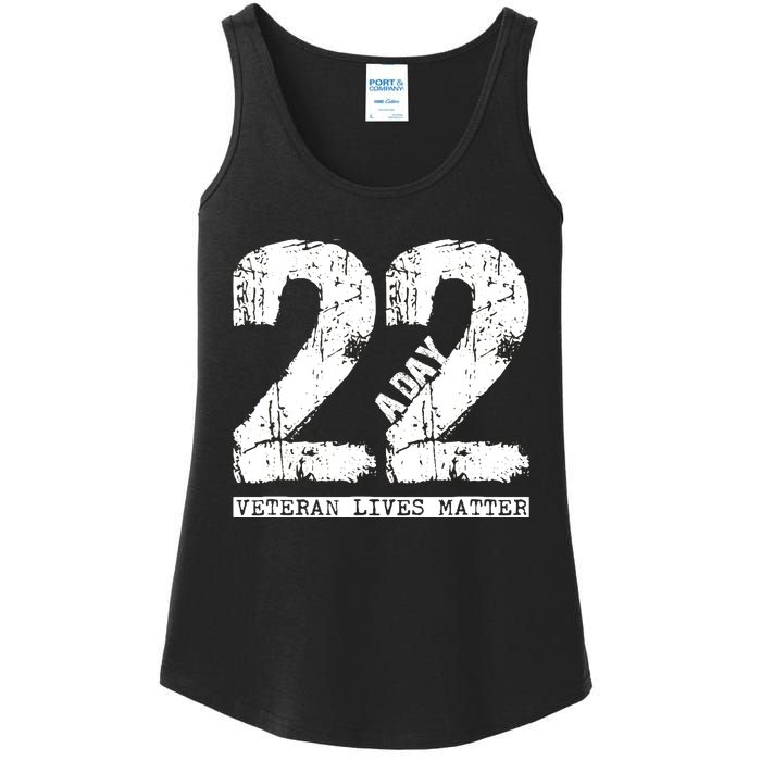 22 A Day Veteran 22 A Day Veteran Suicide Ladies Essential Tank