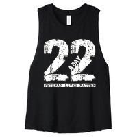 22 A Day Veteran 22 A Day Veteran Suicide Women's Racerback Cropped Tank