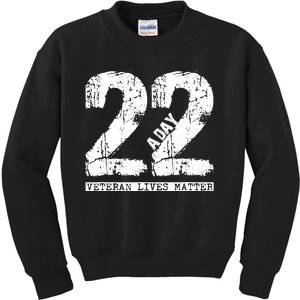 22 A Day Veteran 22 A Day Veteran Suicide Kids Sweatshirt