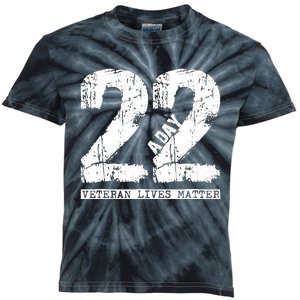 22 A Day Veteran 22 A Day Veteran Suicide Kids Tie-Dye T-Shirt