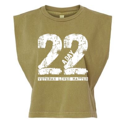 22 A Day Veteran 22 A Day Veteran Suicide Garment-Dyed Women's Muscle Tee