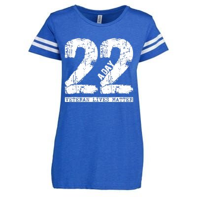 22 A Day Veteran 22 A Day Veteran Suicide Enza Ladies Jersey Football T-Shirt