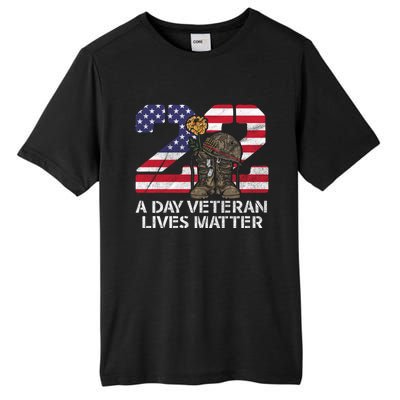 22 A Day Veteran Lives Matter Meaningful Gift Veteran Day Veterans Gift Tall Fusion ChromaSoft Performance T-Shirt