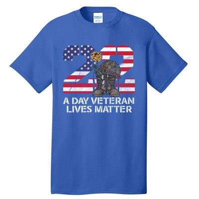 22 A Day Veteran Lives Matter Meaningful Gift Veteran Day Veterans Gift Tall T-Shirt