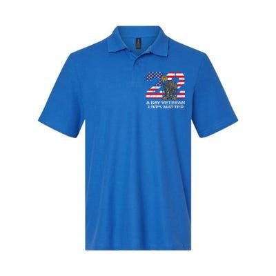 22 A Day Veteran Lives Matter Meaningful Gift Veteran Day Veterans Gift Softstyle Adult Sport Polo