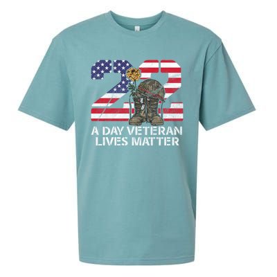 22 A Day Veteran Lives Matter Meaningful Gift Veteran Day Veterans Gift Sueded Cloud Jersey T-Shirt