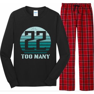 22 A Day Soldier Veteran PTSD Awareness Long Sleeve Pajama Set