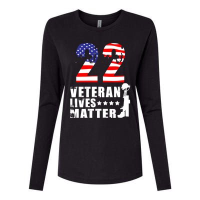 22 A Day Veteran Lives Matter I Veterans Day 2021 Honoring Gift Womens Cotton Relaxed Long Sleeve T-Shirt