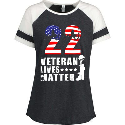 22 A Day Veteran Lives Matter I Veterans Day 2021 Honoring Gift Enza Ladies Jersey Colorblock Tee