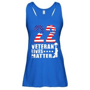 22 A Day Veteran Lives Matter I Veterans Day 2021 Honoring Gift Ladies Essential Flowy Tank