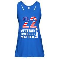 22 A Day Veteran Lives Matter I Veterans Day 2021 Honoring Gift Ladies Essential Flowy Tank