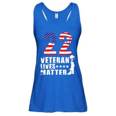 22 A Day Veteran Lives Matter I Veterans Day 2021 Honoring Gift Ladies Essential Flowy Tank