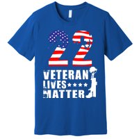 22 A Day Veteran Lives Matter I Veterans Day 2021 Honoring Gift Premium T-Shirt