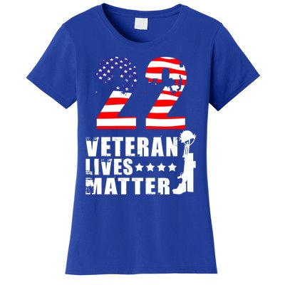 22 A Day Veteran Lives Matter I Veterans Day 2021 Honoring Gift Women's T-Shirt