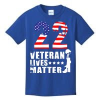 22 A Day Veteran Lives Matter I Veterans Day 2021 Honoring Gift Kids T-Shirt