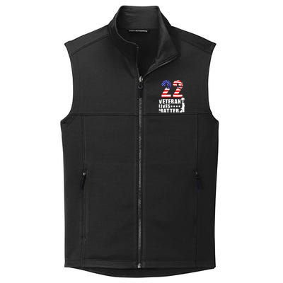 22 A Day Veteran Lives Matter I Veterans Day 2021 Honoring Gift Collective Smooth Fleece Vest