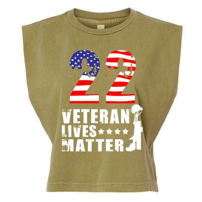 22 A Day Veteran Lives Matter I Veterans Day 2021 Honoring Gift Garment-Dyed Women's Muscle Tee