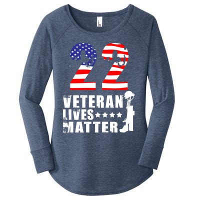 22 A Day Veteran Lives Matter I Veterans Day 2021 Honoring Gift Women's Perfect Tri Tunic Long Sleeve Shirt