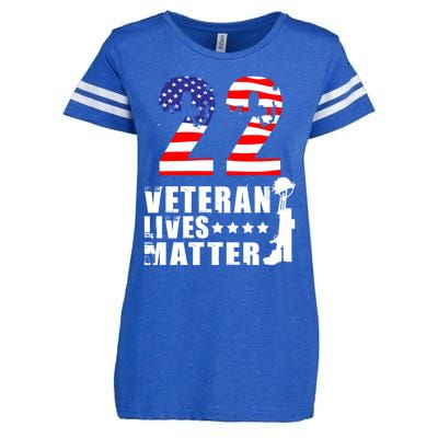 22 A Day Veteran Lives Matter I Veterans Day 2021 Honoring Gift Enza Ladies Jersey Football T-Shirt