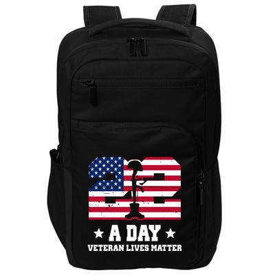 22 A Day Veteran Lives Matter Impact Tech Backpack