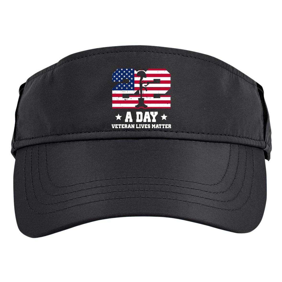 22 A Day Veteran Lives Matter Adult Drive Performance Visor