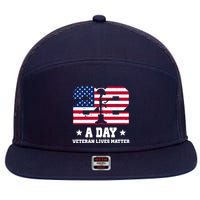 22 A Day Veteran Lives Matter 7 Panel Mesh Trucker Snapback Hat