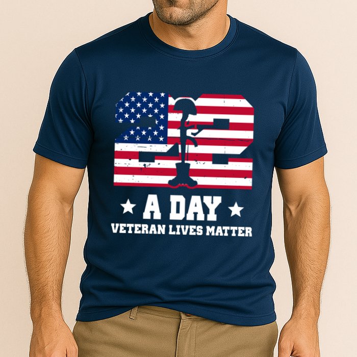 22 A Day Veteran Lives Matter Cooling Performance Crew T-Shirt