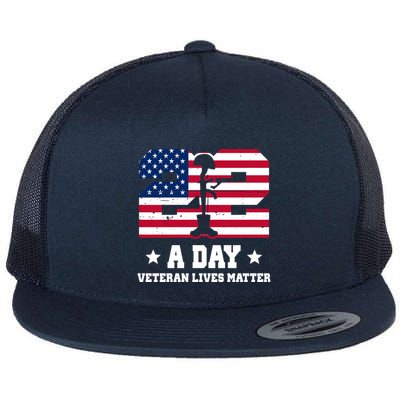 22 A Day Veteran Lives Matter Flatbill Hat