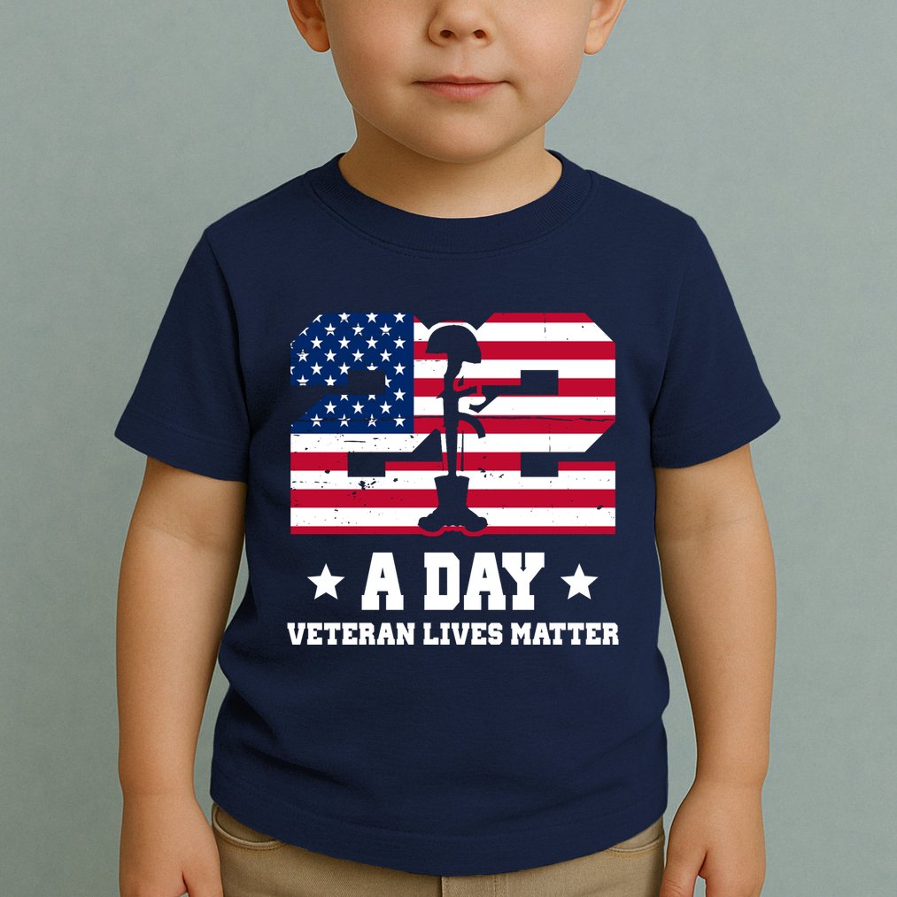 22 A Day Veteran Lives Matter Toddler T-Shirt