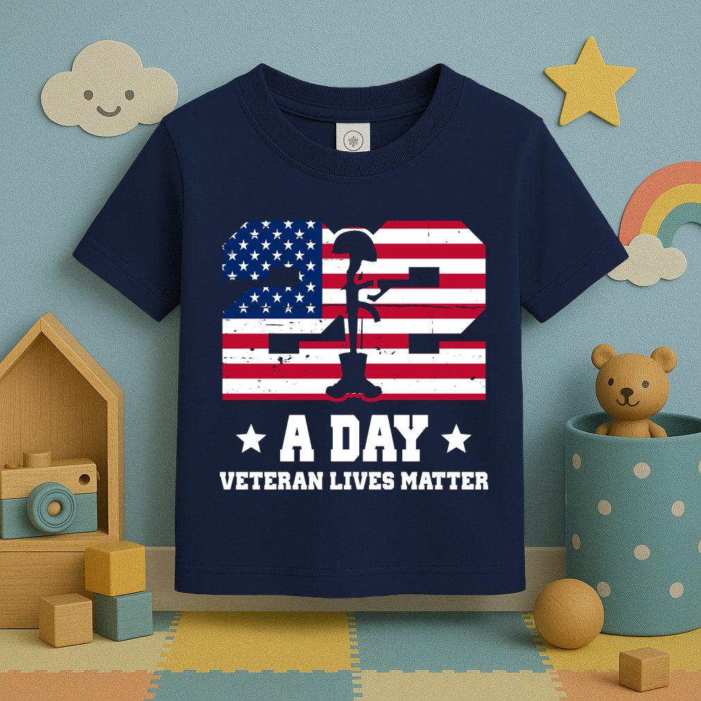 22 A Day Veteran Lives Matter Toddler T-Shirt