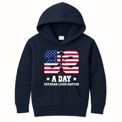 22 A Day Veteran Lives Matter Kids Hoodie