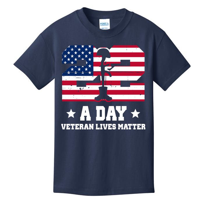 22 A Day Veteran Lives Matter Kids T-Shirt