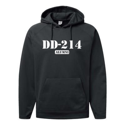 214 Alumni Funny Text Performance Fleece Hoodie