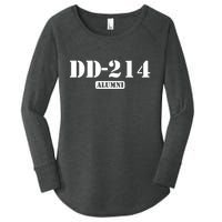 214 Alumni Funny Text Women's Perfect Tri Tunic Long Sleeve Shirt