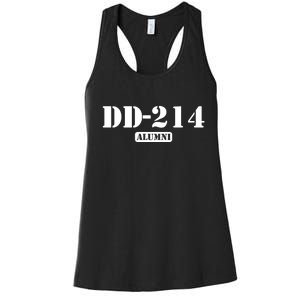 214 Alumni Funny Text Women's Racerback Tank