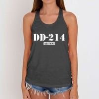 214 Alumni Funny Text Women's Knotted Racerback Tank