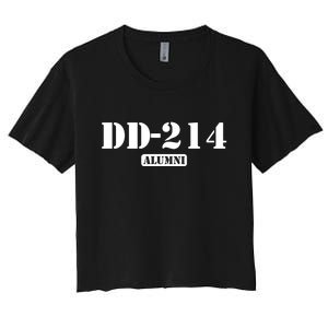 214 Alumni Funny Text Women's Crop Top Tee