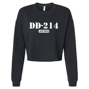 214 Alumni Funny Text Cropped Pullover Crew