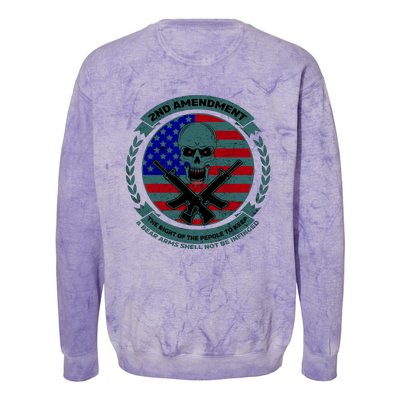 2nd Amendment Front And Back Design Colorblast Crewneck Sweatshirt