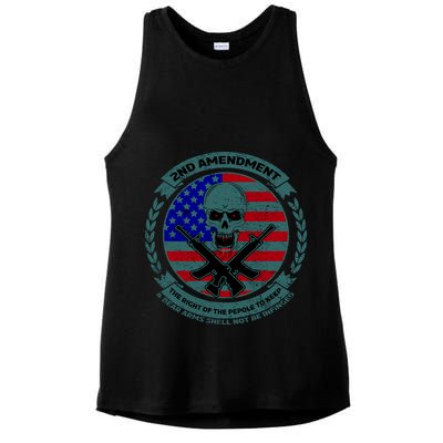 2nd Amendment Front And Back Design Ladies PosiCharge Tri-Blend Wicking Tank