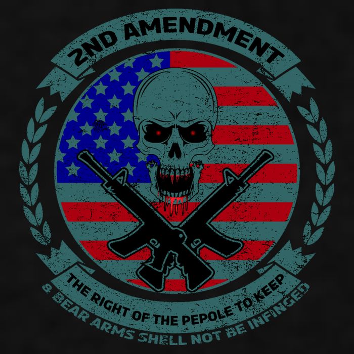 2nd Amendment Front And Back Design Ladies PosiCharge Tri-Blend Wicking Tank