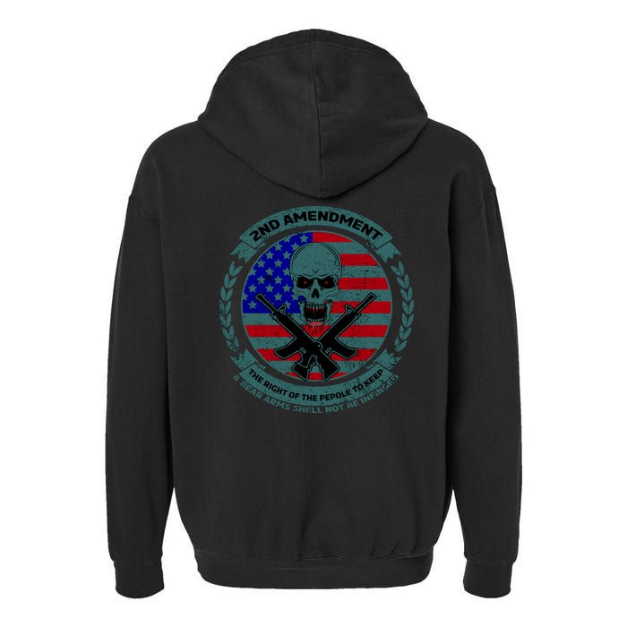 2nd Amendment Front And Back Design Garment-Dyed Fleece Hoodie