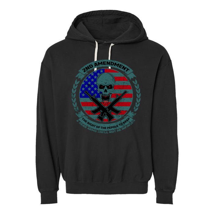 2nd Amendment Front And Back Design Garment-Dyed Fleece Hoodie