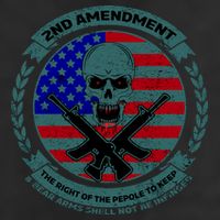 2nd Amendment Front And Back Design 7 Panel Mesh Trucker Snapback Hat
