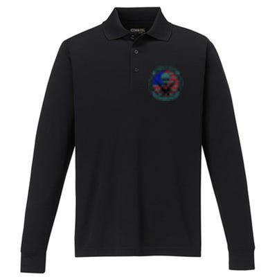 2nd Amendment Front And Back Design Performance Long Sleeve Polo