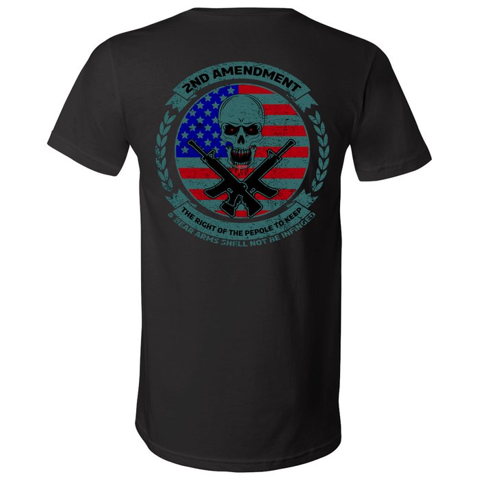 2nd Amendment Front And Back Design V-Neck T-Shirt